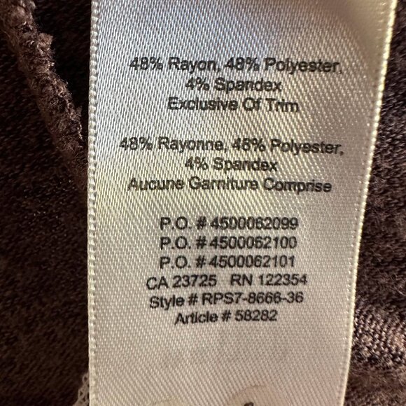 wilfred long brown v neck shirt - Picture 3 of 4